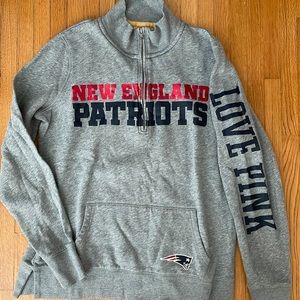 PINK Patriots Quarter Zip Sweatshirt